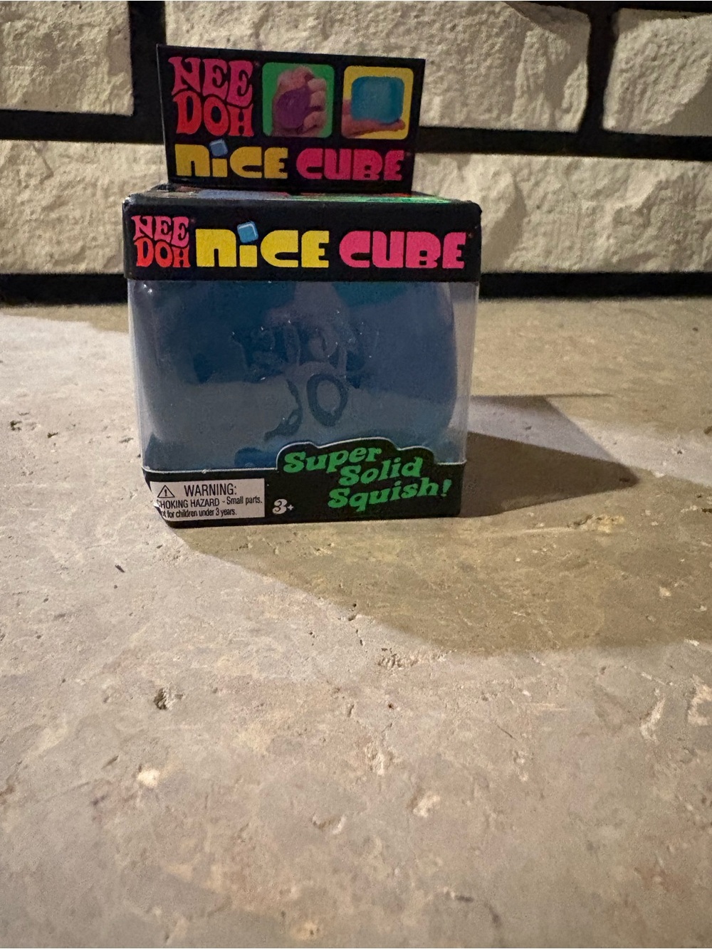 Needoh Nice Cube Stress Squish Toy - Blue